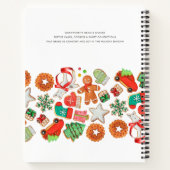 Custom Christmas Rezept weiß und grün Notizblock (Rückseite)