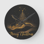 Custom Christmas  Runde Wanduhr (Vorderseite)