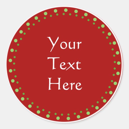 Custom Christmas Runder Aufkleber (Vorderseite)