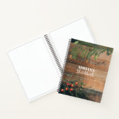Custom Christmas Rustic Wood Xmas Sketchbook Notizblock (Innenseite)