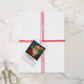 Custom Christmas Santa Art Deco Stained Glass Geschenkanhänger (Mit Garn)