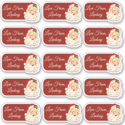 Custom Christmas Santa Aufkleber (Vorderseite)