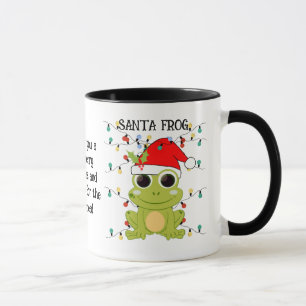 Custom Christmas SANTA FROG Tasse