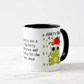 Custom Christmas SANTA FROG Tasse (VorderseiteRechts)