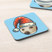 Custom Christmas Santa Personalisiert Pate Getränkeuntersetzer (Linke Seite)