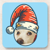 Custom Christmas Santa Personalisiert Pate Getränkeuntersetzer (Vorderseite)