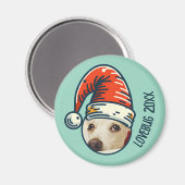 Custom Christmas Santa Personalisiert Pet Foto Magnet (Vorderseite/Rückseite)