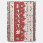 Custom Christmas Santa Sleigh Throw Blanket Decke (Vorderseite Vertikal)