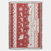Custom Christmas Santa Sleigh Throw Blanket Decke (Vorderseite Vertikal)