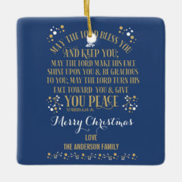 Custom Christmas Sessing Numbers 6:24-26 Foto Keramikornament