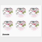 Custom Christmas Snowman Address Stickers (Blatt)
