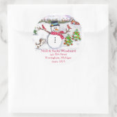 Custom Christmas Snowman Address Stickers (Tasche)