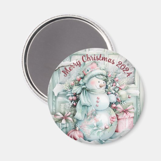 Custom Christmas Snowman Magnet (Vorderseite/Rückseite)