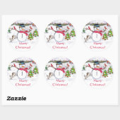 Custom Christmas Snowman Stickers (Blatt)