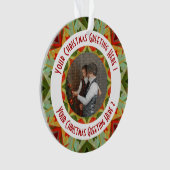 Custom Christmas Star Jolly Green Foto Gruß Ornament (Vorderseite)