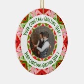 Custom Christmas Star Jolly Red Fun Foto Gruß Keramik Ornament (Rechts)