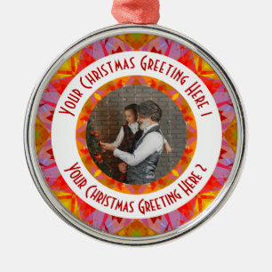Custom Christmas Star Jolly Red Fun Foto Gruß Ornament Aus Metall