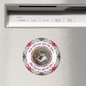 Custom Christmas Star Winter Grau Foto Gruß Magnet (In Situ (Geschirrspüler))