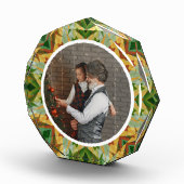 Custom Christmas Star Winter Green Fall Brown Fotoblock (Rechts)