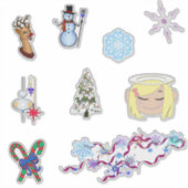 Custom Christmas Stickers Aufkleber (Vorderseite)
