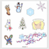 Custom Christmas Stickers Aufkleber (Blatt)