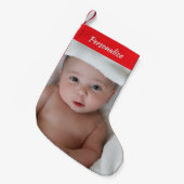 Custom Christmas Stocking Replaceable Photo Kleiner Weihnachtsstrumpf (Vorderansicht (hängend))