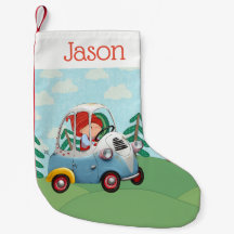 Custom Christmas Strumpf - Elf im Auto