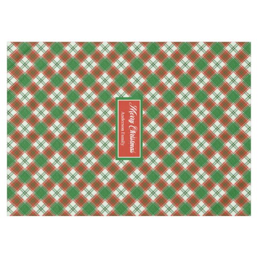 Custom Christmas Tablecloth Chic Holiday Accent Tischdecke (Vorderseite (Horizontal))