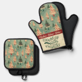 Custom Christmas Teacher Geschenk Ofenhandschuh & Topflappen-Set (Vorderseite/Rückseite)