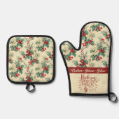 Custom Christmas Teacher Geschenk Ofenhandschuh & Topflappen-Set (Vorderseite)