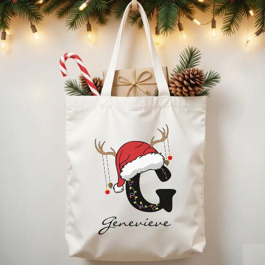 Custom Christmas Tote Bag for Mom or Teacher Tragetasche
