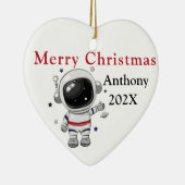 Custom Christmas Tree Astronaut Keramik Ornament (Rechts)
