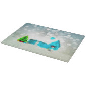 Custom Christmas Tree Snow Man House Schneidebrett (Ecke)