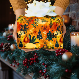 Custom Christmas Trees and Snowmen Kids Geschenkpapier