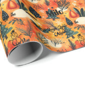 Custom Christmas Trees and Snowmen Kids Geschenkpapier (Rolleneckpunkt)