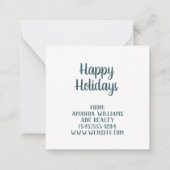 Custom Christmas Village Mitteilungskarte (Rückseite)