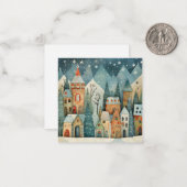 Custom Christmas Village Mitteilungskarte (Vorderseite/Rückseite Beispiel)