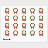 Custom Christmas Wedding Monogram E Aufkleber (Blatt)