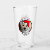 Custom Christmas Weihnachtsmannmütze Pet Zwei Foto Glas (Vorderseite)