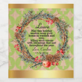Custom Christmas Wine Labels Weinetikett (Einzelnes Label)