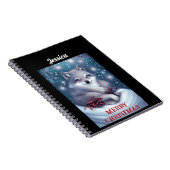 Custom Christmas Wolf - Notebook Notizblock (Rechte Seite)