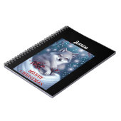 Custom Christmas Wolf - Notebook Notizblock (Linke Seite)