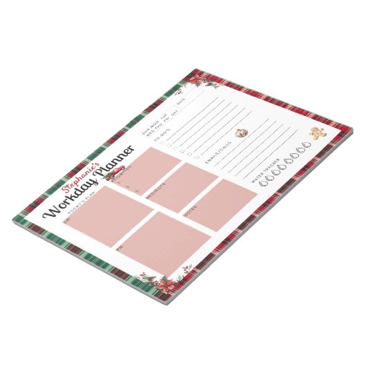 Custom Christmas Workday Planer Notizblock (angewinkelt)