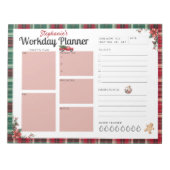 Custom Christmas Workday Planer Notizblock (Vorderseite)