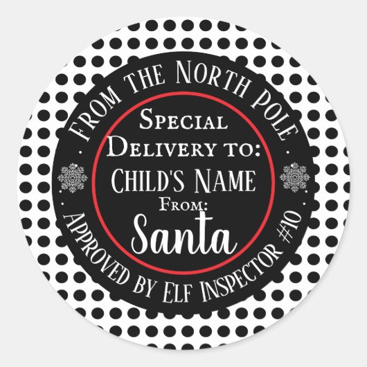 Custom Christmas Workshop Runder Aufkleber (Vorderseite)