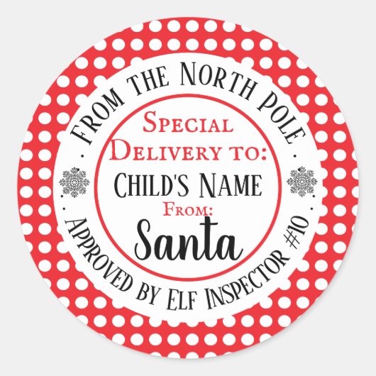 Custom Christmas Workshop Runder Aufkleber (Vorderseite)