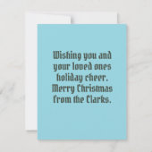 Custom Christmas Yellow Labrador Wreath Karte (Rückseite)