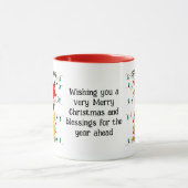 Custom Christmas Yellow SANTA FROG Tasse (Zentrum)