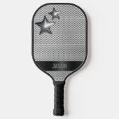 Custom Chrome Star Metallic Personalisiert Pickleball Schläger (Rückseite)