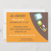 Custom Chugga Train Geburtstagsparty Einladung (Rückseite)